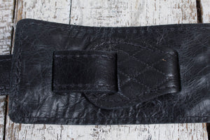Henry Heller Quilted Garment Leather Strap - Black