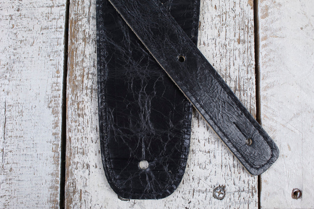 Henry Heller 3.5" Capri Leather Strap w/Suede Backing - Black