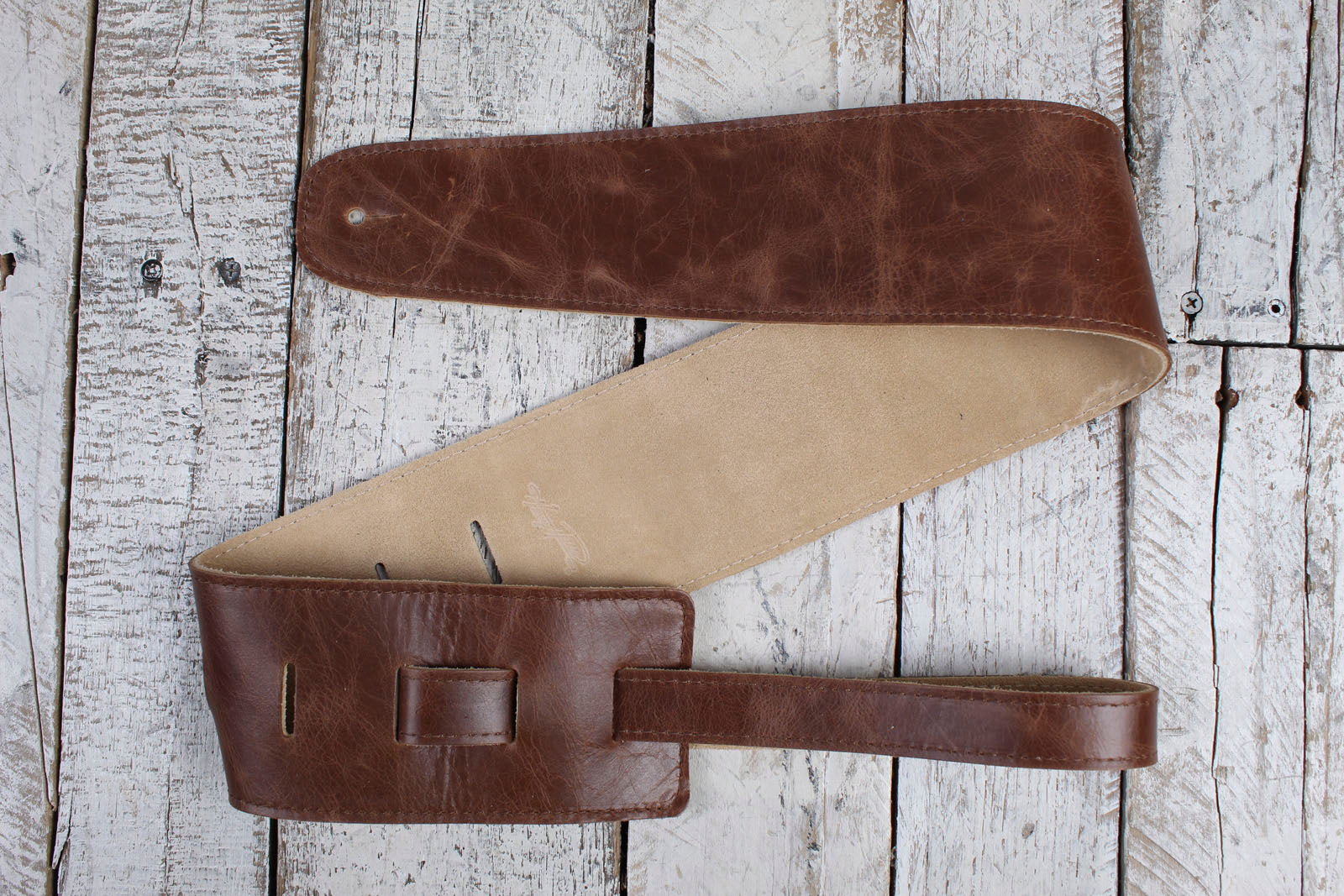 Henry Heller 3.5" Capri Leather Strap w/Suede Backing - Vintage Brown Main image
