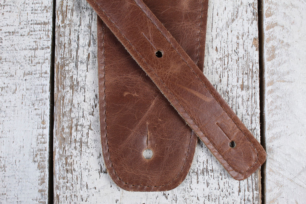 Henry Heller 3.5" Capri Leather Strap w/Suede Backing - Vintage Brown