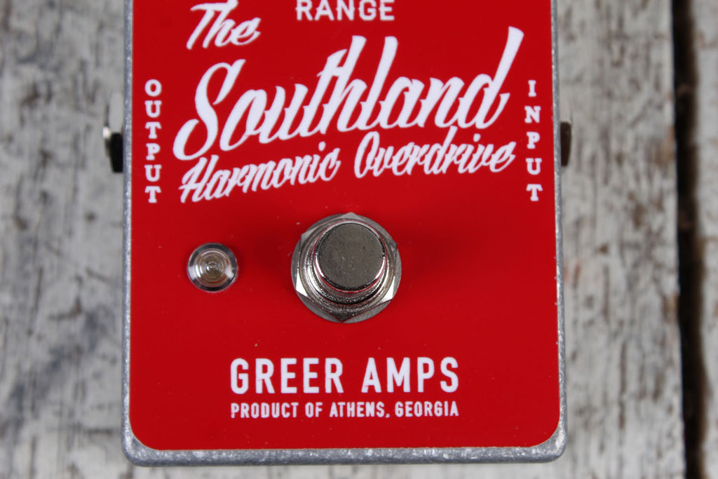 Greer Amps Southland Red Harmonic Overdrive Electric Guitar Effects Pedal