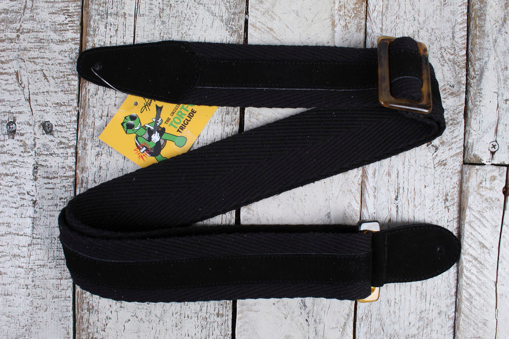 Henry Heller HPSS-BLK 2 Inch Wide Original Tort-O Triglide Guitar Strap Black