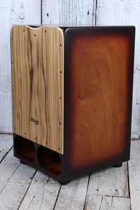 Stagg Cannon Cajon with Extra Bass Punch  Ebony Finish Hand Drum CAJ-CANNON-EB