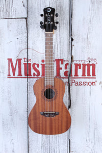Luna Vintage Mahogany Concert Acoustic Electric Ukulele Satin Natural UKE VMC EL