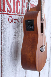 Luna Vintage Mahogany Concert Acoustic Electric Ukulele Satin Natural UKE VMC EL