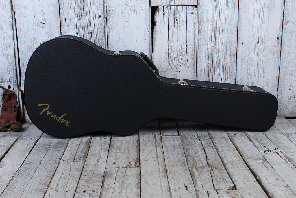 Fender Flat-Top Dreadnought Acoustic Guitar Hardshell Case Black