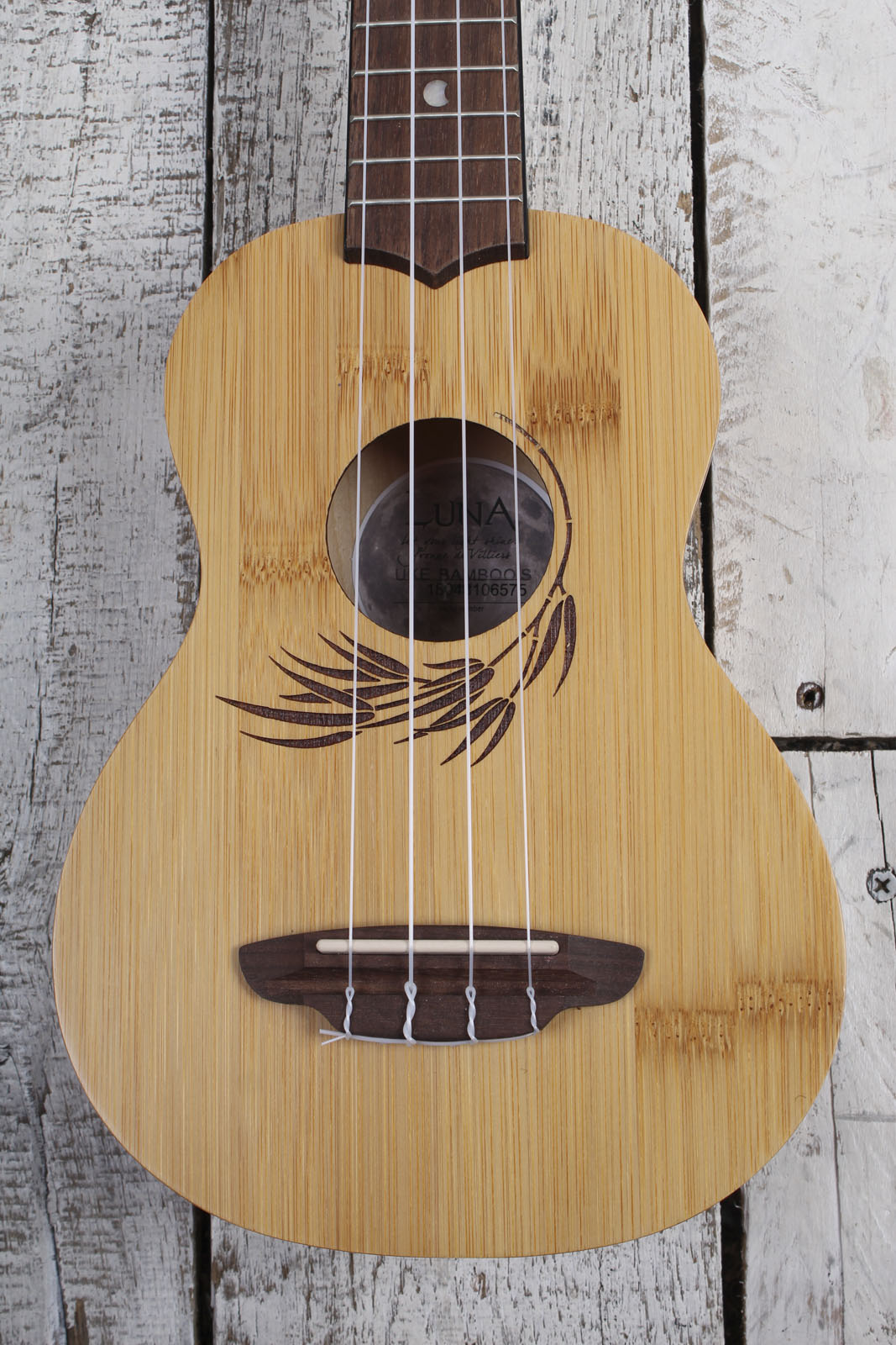 Luna Bamboo Soprano Ukulele Satin Natural Finish UKE BAMBOO S with Gig Bag Main image