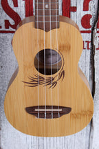 Luna Bamboo Soprano Ukulele Satin Natural Finish UKE BAMBOO S with Gig Bag
