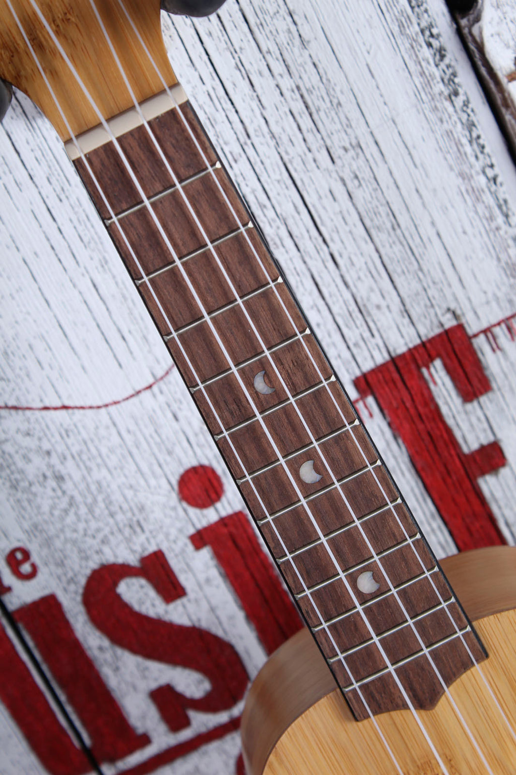 Luna Bamboo Soprano Ukulele Satin Natural Finish UKE BAMBOO S with Gig Bag