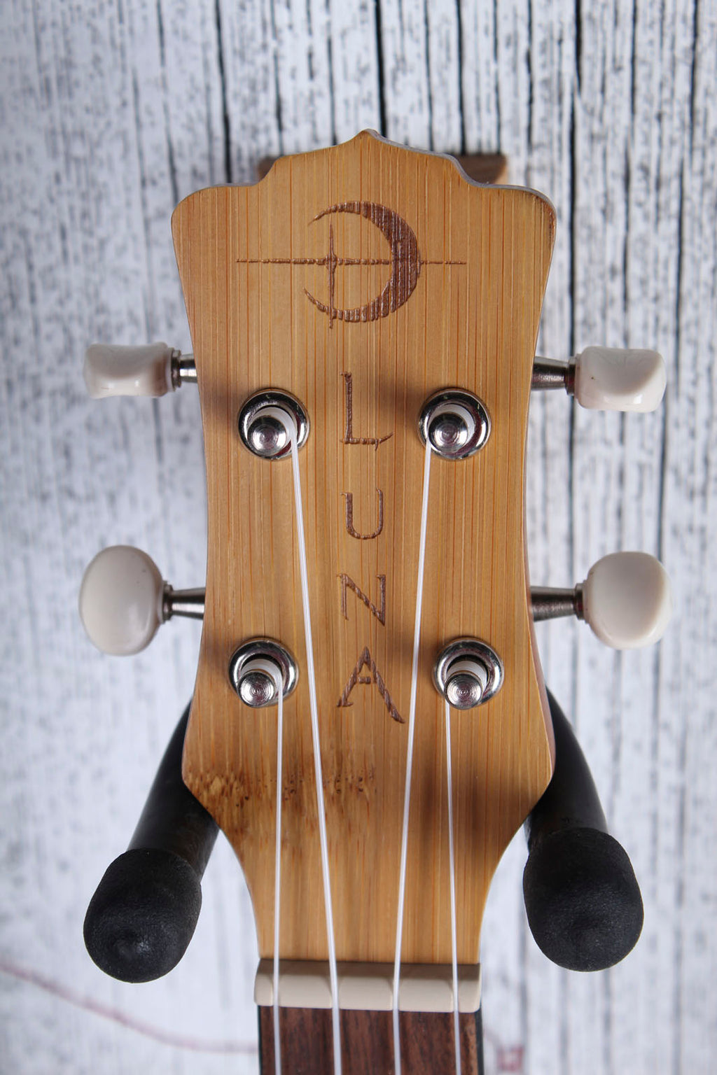 Luna Bamboo Soprano Ukulele Satin Natural Finish UKE BAMBOO S with Gig Bag