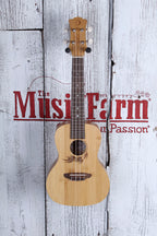 Luna Bamboo Concert Ukulele Walnut FB Satin Natural UKE BAMBOO C with Gig Bag