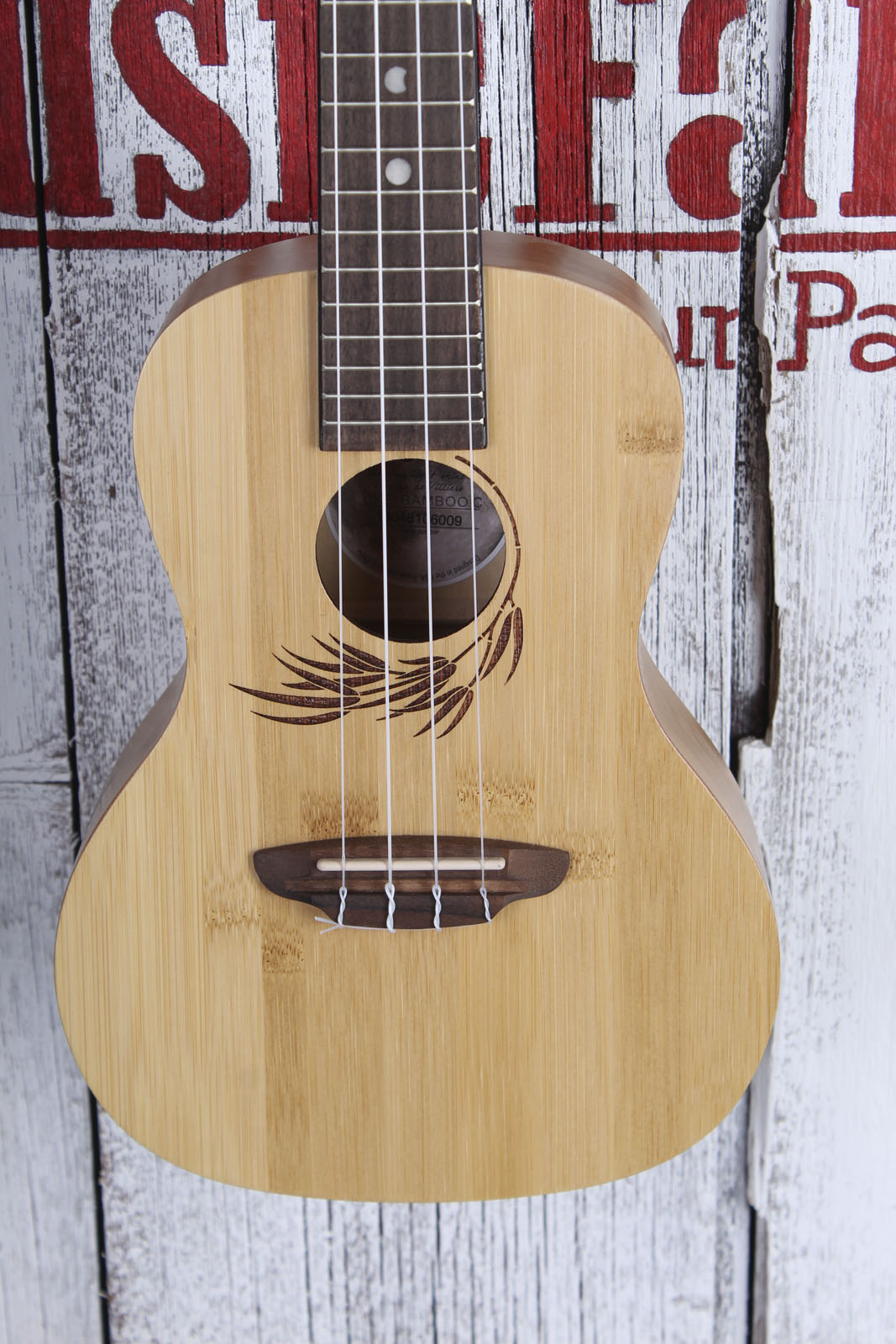 Luna Bamboo Concert Ukulele Walnut FB Satin Natural UKE BAMBOO C with Gig  Bag