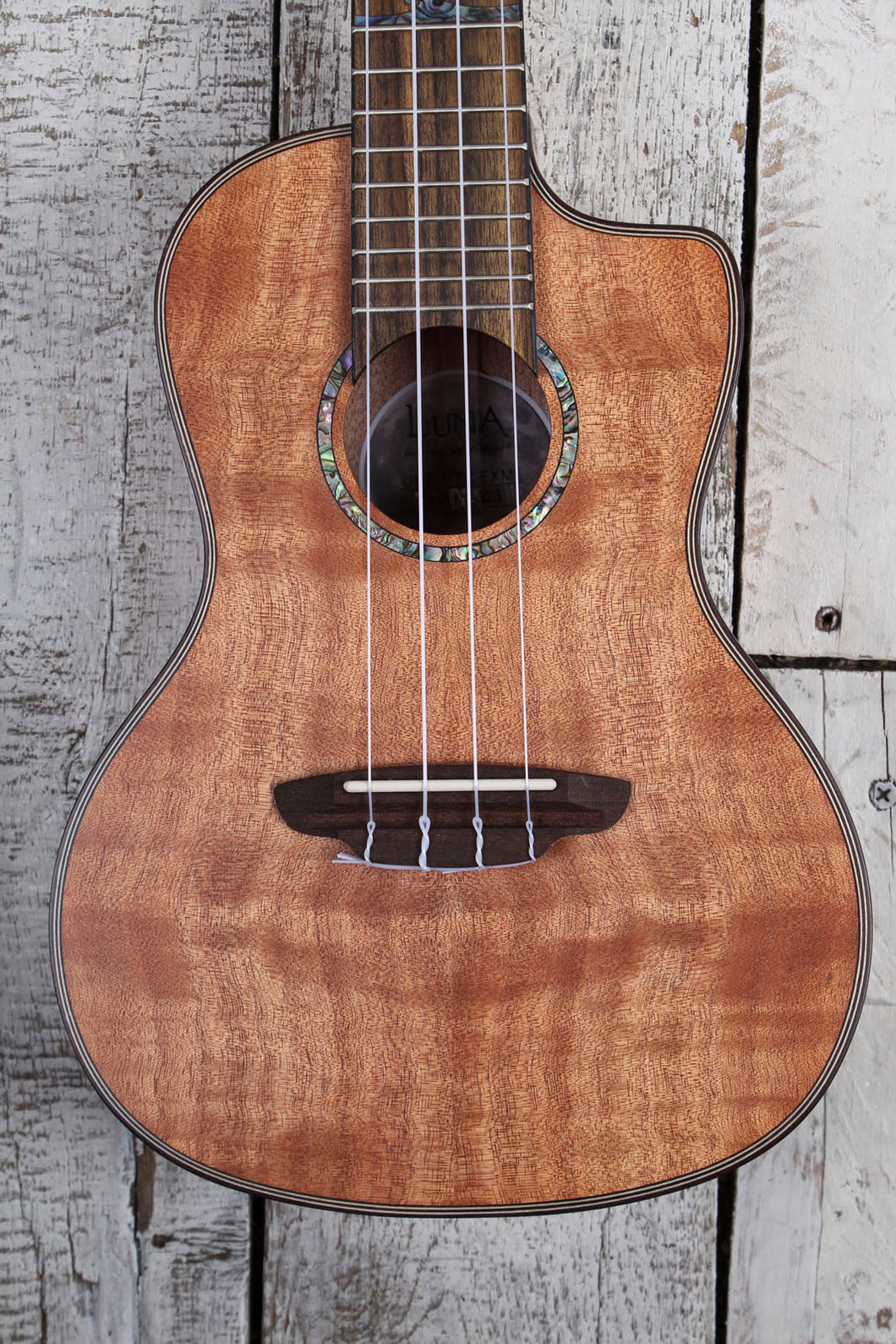 Luna High Tide Exotic Mahogany Concert Ukulele Natural UKE HTC EXM with Gig Bag