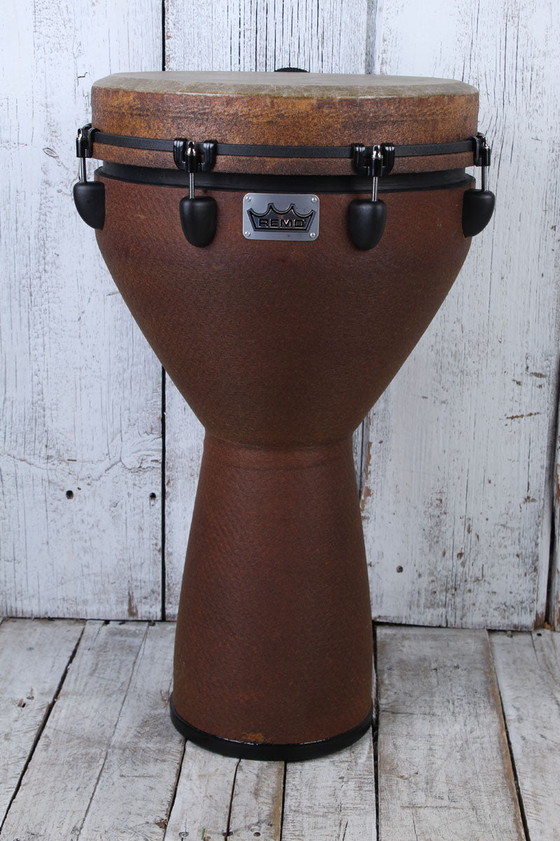 Remo Mondo Djembe Earth 14 Inch Tunable Djembe Hand Drum Percussion