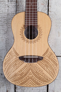 Luna Tapa Solid Spruce Concert Acoustic Electric Ukulele UKE TAPA SPR w Gig Bag