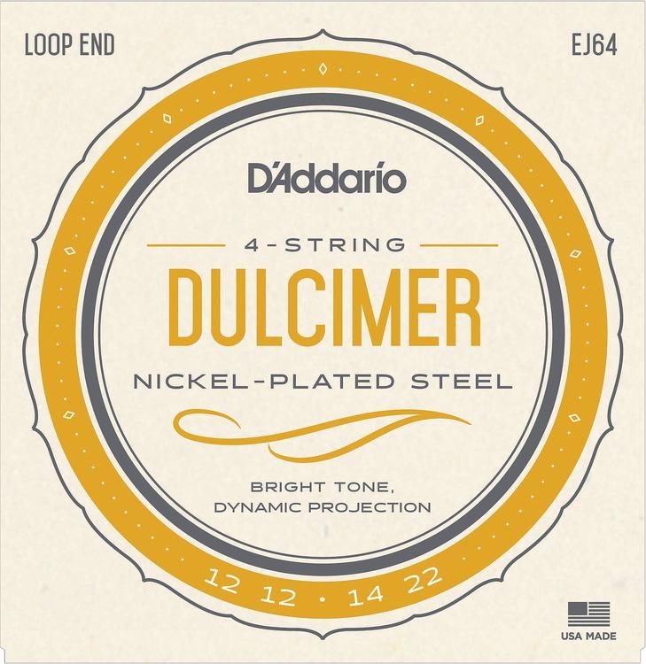 D'Addario EJ64 Phosphor Bronze 4 String Dulcimer Set