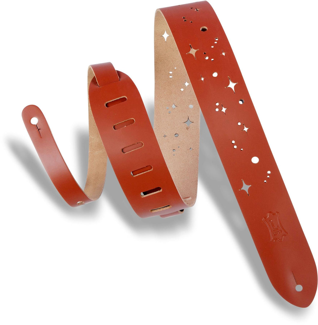 Levy’s 2” Galaxy Punch Out Guitar Strap - Walnut M12GSC-WAL
