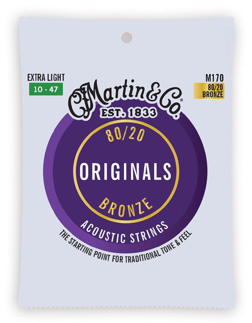 Martin M170 Traditional 80/20 Bronze Acoustic Guitar Strings - Extra Light Main image