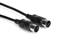 Hosa MID-325BK 5-Pin DIN to 5-Pin DIN MIDI Cable, 25 Ft