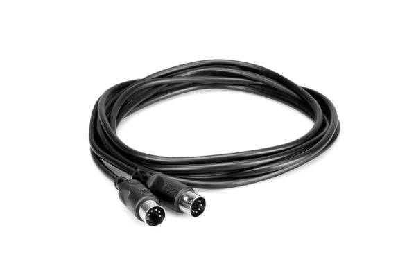 Hosa MID-310BK 5-Pin DIN to 5-Pin DIN MIDI Cable, 10 Feet