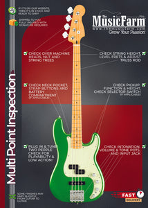 Fender® Squier Mini Precision Bass 4 String Electric P Bass Guitar Dakota Red
