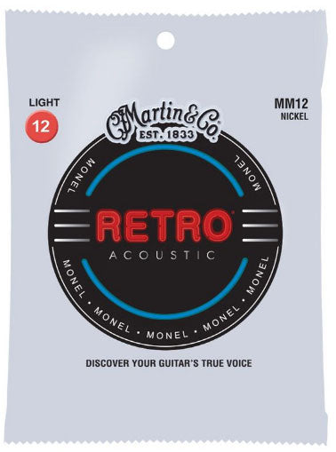 Martin MM12 Retro Monel Nickel Acoustic Guitar Strings - Light