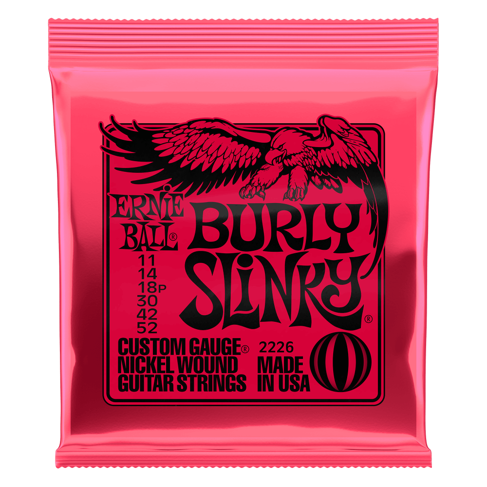 Ernie Ball 2226 Burly Slinky Nickel Wound Electric Guitar Strings, 11-52