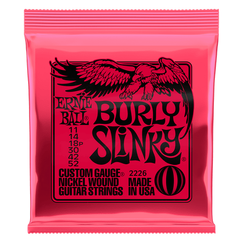Ernie Ball 2226 Burly Slinky Nickel Wound Electric Guitar Strings, 11-52