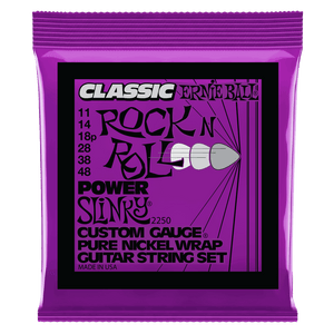 Ernie Ball 2250 Classic Rock n Roll Power Slinky Nickel Wound Electric Guitar Strings, 11-48