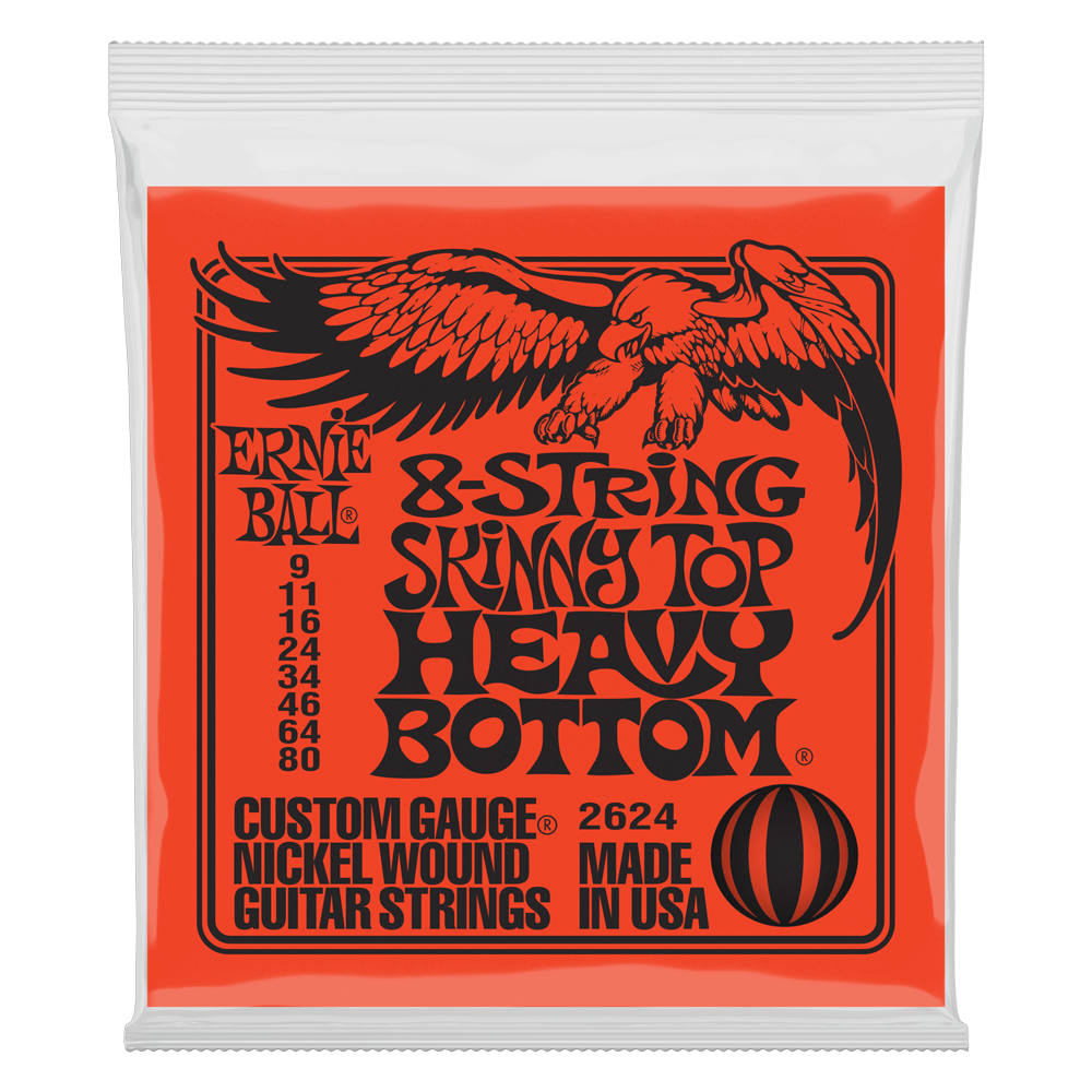 ERNIE BALL 8 STRING SKINNY TOP-HEAVY BOTTOM 9-80