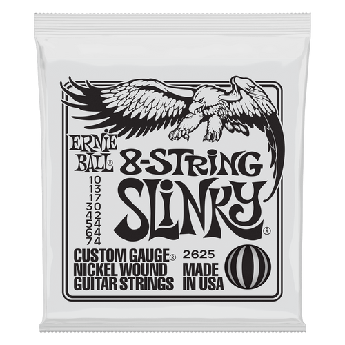 ERNIE BALL 8-STRING SLINKY GUITAR STRINGS - 10-74