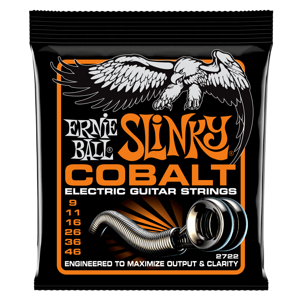 Ernie Ball 2722 Cobalt Hybrid Slinky Electric Guitar Strings, 09-46