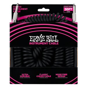 Ernie Ball Coiled Straight to Straight 1/4" Instrument Cable EB6044