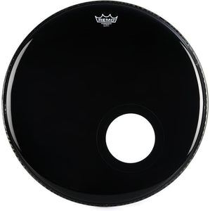 Remo P3-1022-ES-DM 22" Black Bass Drum Head w/5" Dynamo