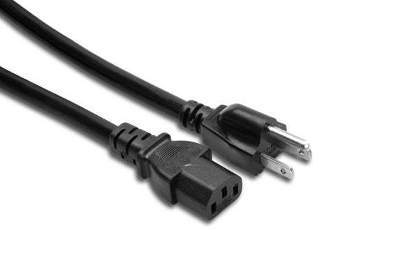 Hosa Power Cord PWC-408, 14 AWG IEC C13 to NEMA 5-15P, 8 FT