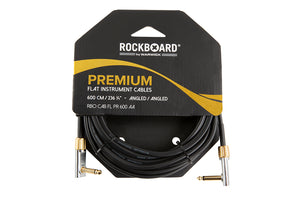 RockBoard RBO CAB FL PR 600 AA Premium Flat Instrument Cable 19.6' Angled/Angled