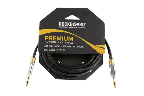 RockBoard RBO CAB FL PR 600 SS Premium Flat Instrument Cable 19.6' Straight