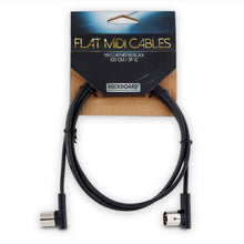 Load image into Gallery viewer, RockBoard by Warwick RBO CAB MIDI 100 BK Flat Midi Cable 3.3&#39; Angled/Angled