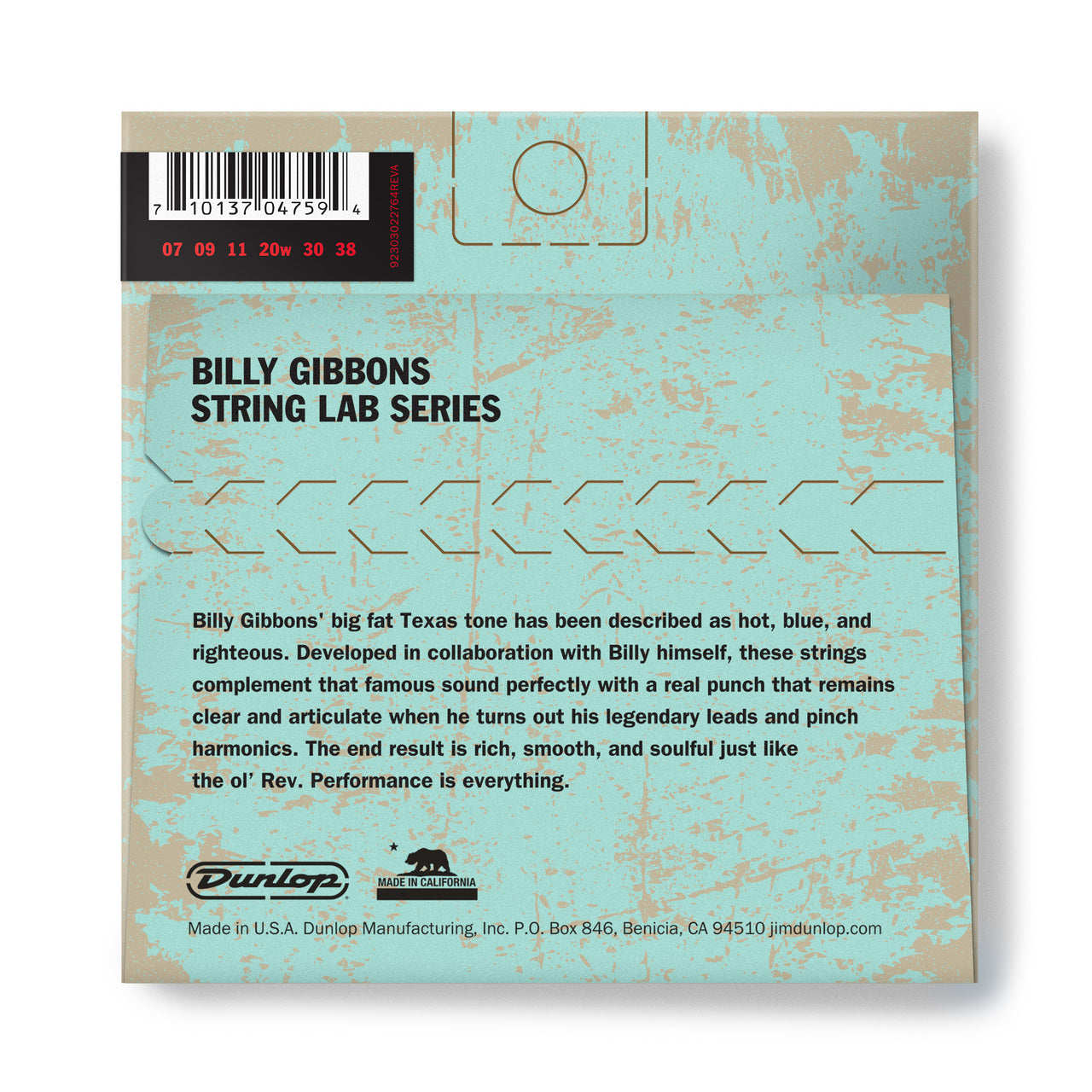 Dunlop RWN0738 Billy Gibbons Custom Rev. Willy's Electric Guitar Strings - 7/38 Secondary image