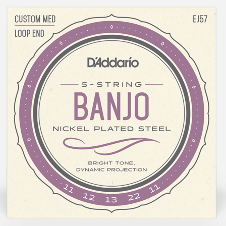 D'Addarrio EJ57 Nickel Plated Banjo Strings - Custom Medium Main image