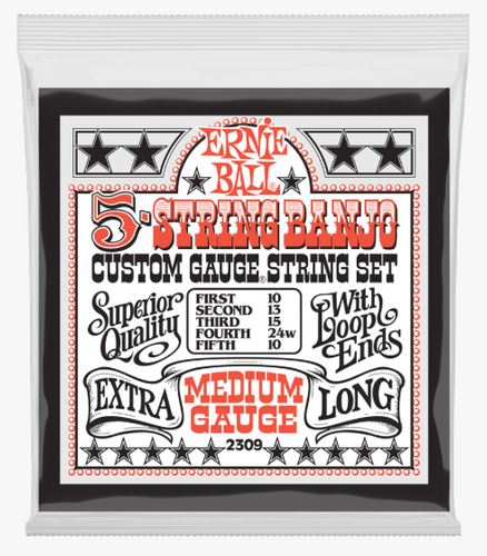 Ernie Ball 2309 5 String Loop End Banjo - Medium