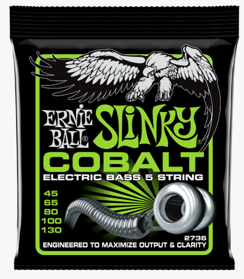 Ernie Ball EB2736 Bass 5 Slinky Cobalt Electric Bass Strings - 45/130