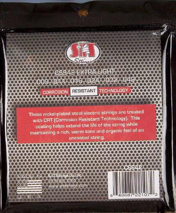 SIT CRT Coated Corrosion Resistant Nickel Extra Light Electric Guitar Strings - 9-42