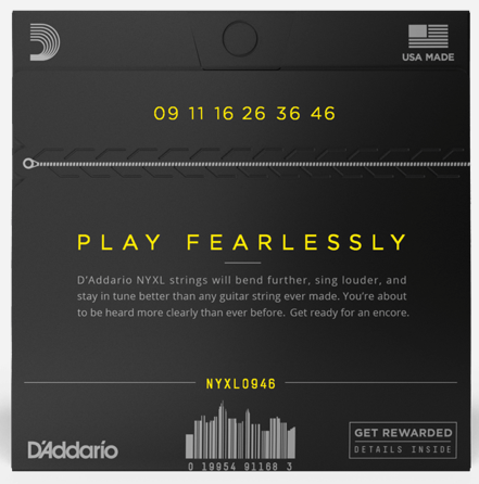 D'Addario NYXL0946 Nickel Wound Electric Guitar Strings - Super Light Top/Regular Bottom, 9/46 Secondary image