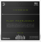 D'Addario NYXL1156 Nickel Wound Electric Guitar Strings - Medium Top/Extra Heavy Bottom, 11/56
