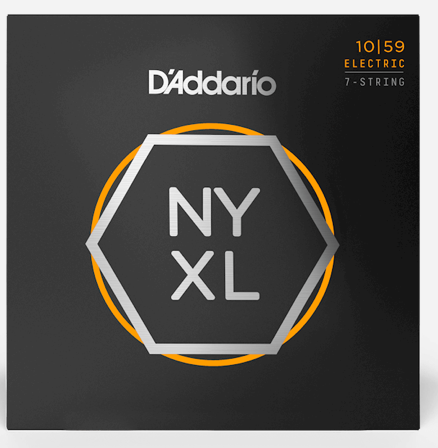 D'Addario NYXL1059 7-String Nickel Wound Electric Guitar Strings - Regular Light 7-String, 10/59 Main image