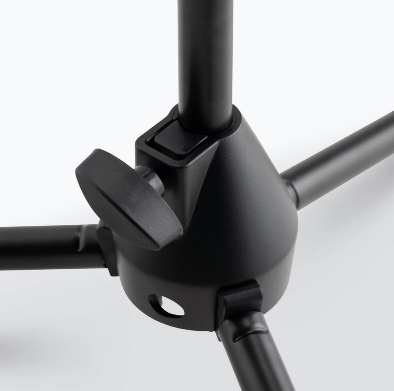On‑Stage MS7411B Drum/Amp Tripod Mic Stand with Boom ‑ Black Powder Coat