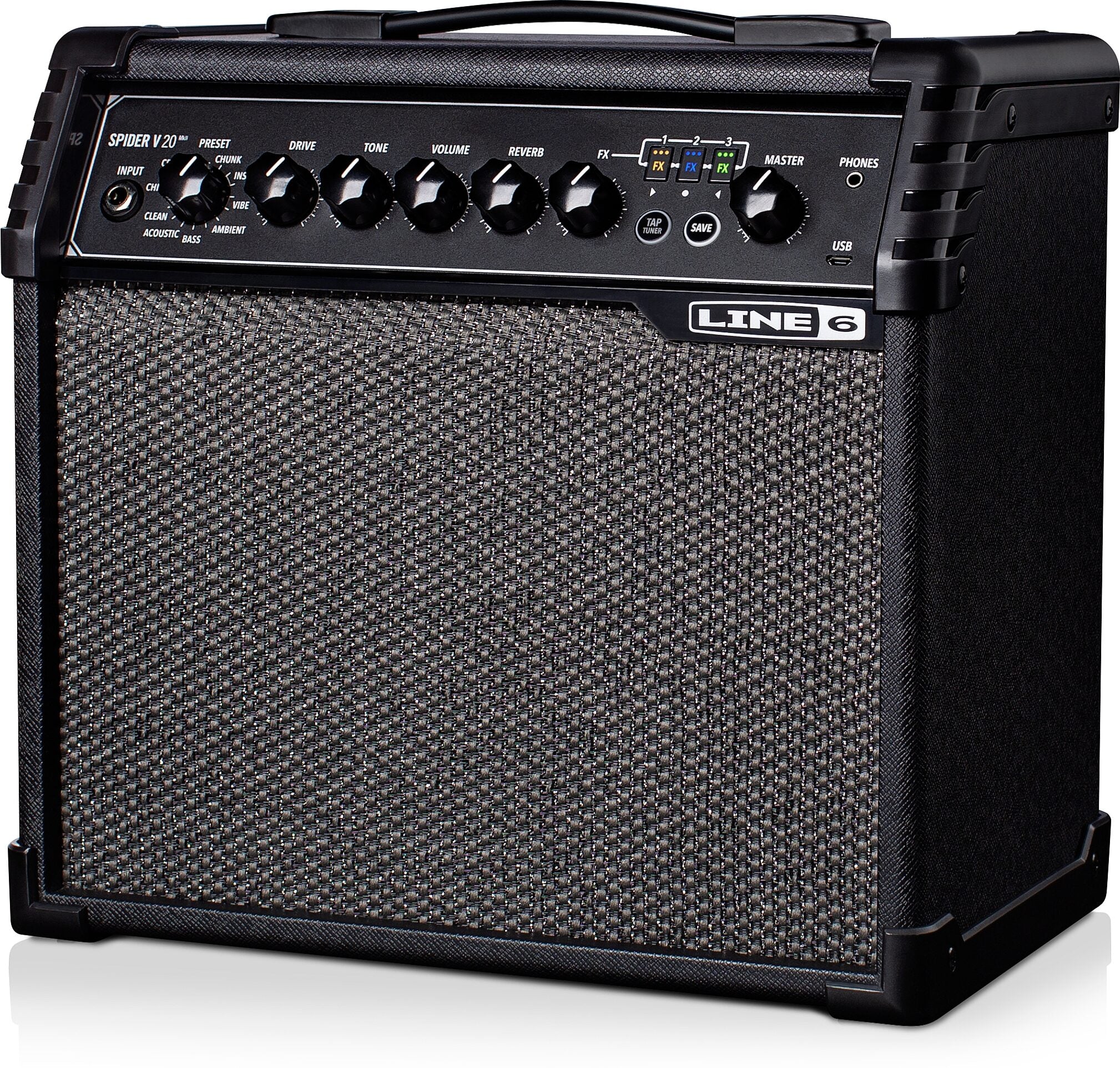Line 6 Spider V 20 MkII Electric Guitar Amplifier 20 Watt Modeling Combo Amp