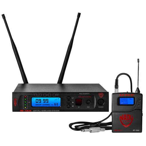 Nady W-1KU GT True Diversity 1000-Channel Professional Guitar Instrument Wireless System