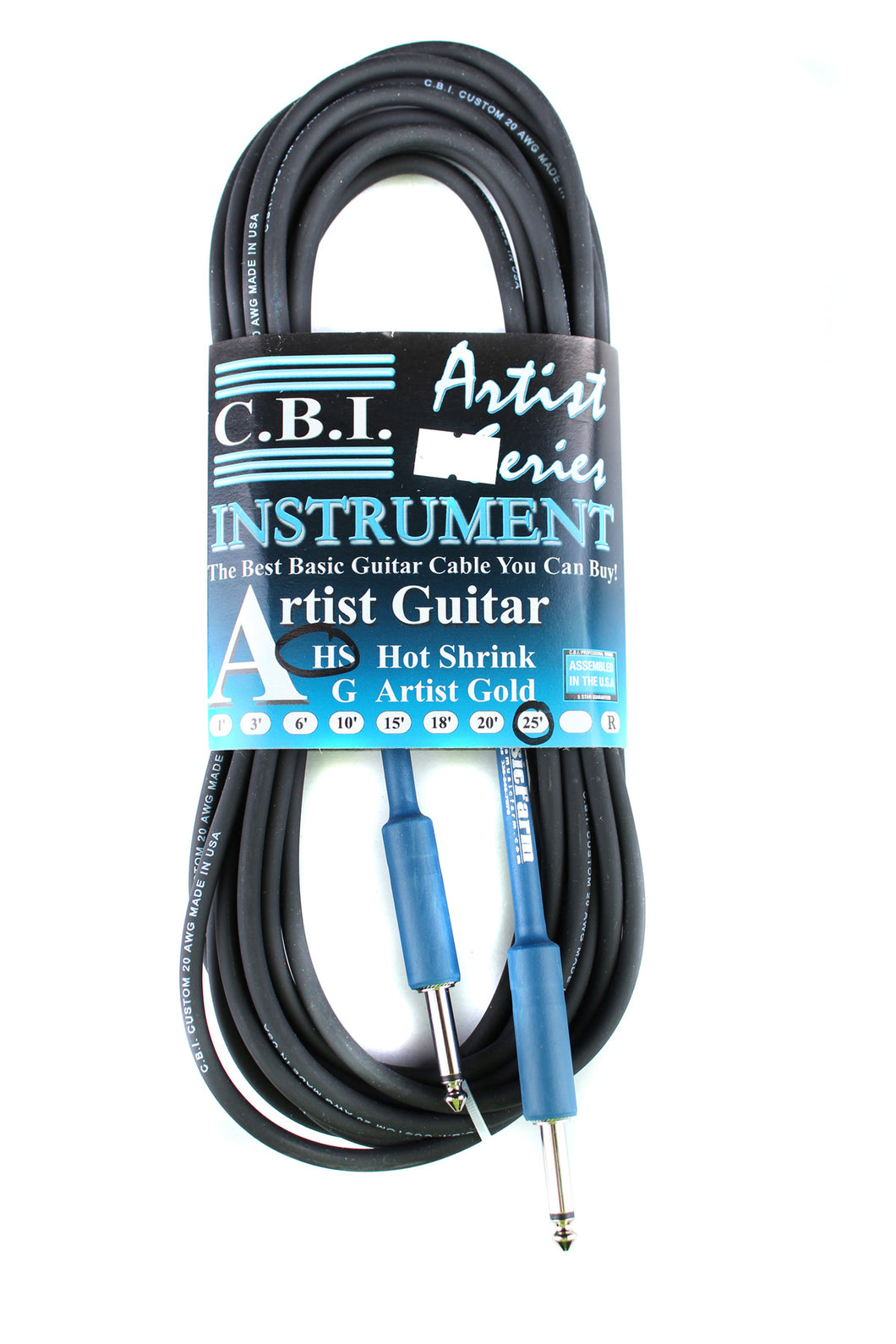 CBI Artist Hot Shrink Instrument Cable 25' Straight